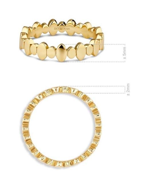 DEVATA Metallic Oval Link Band Ring