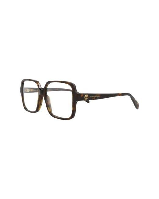 McQueen Black 55Mm Square Optical Glasses
