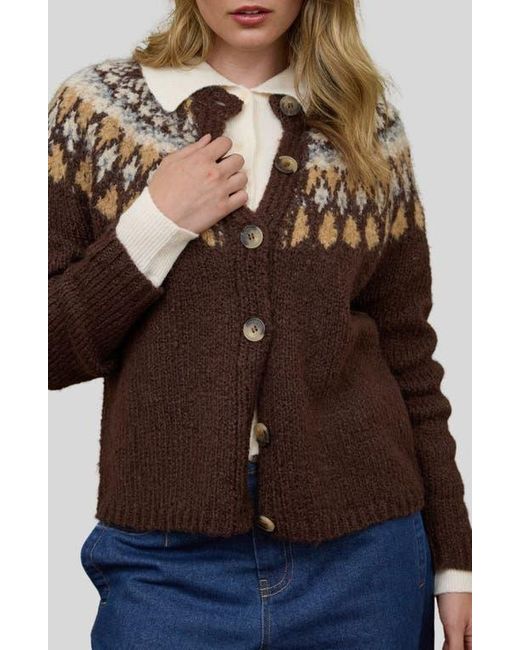 Blu Pepper Brown Pattern Cardigan