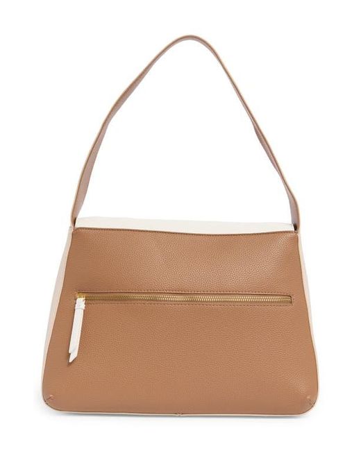 Tahari White Logan Flap Shoulder Bag