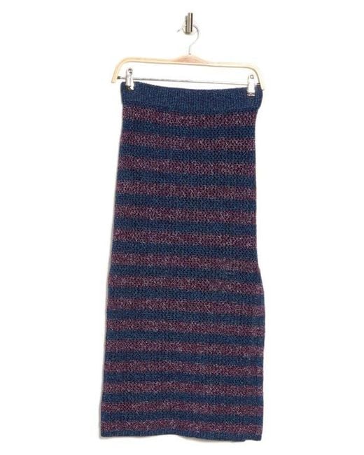 Rag & Bone Blue Carson Stripe Knit Skirt