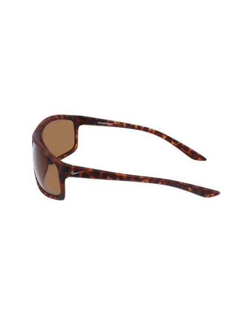 Nike Brown Adrenaline 66Mm Rectangular Sunglasses for men
