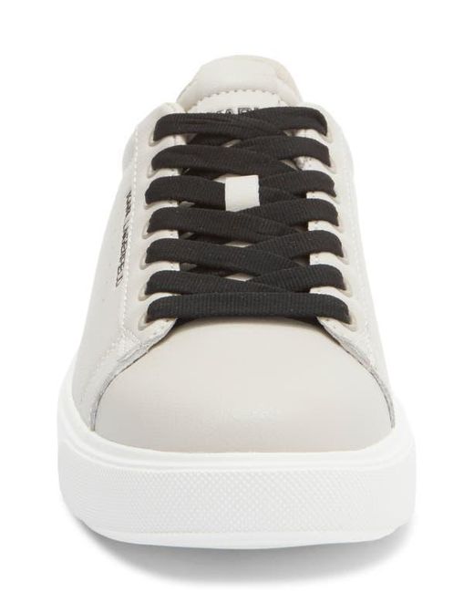 Karl Lagerfeld White Plain Toe Sneaker for men