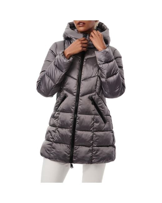 Bernardo Black Metallic Hooded Walker Coat