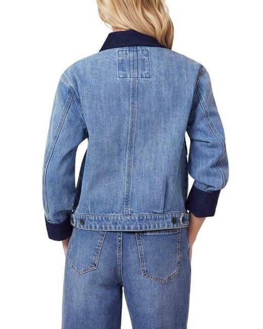 Scotch & Soda Blue Chore Crop Denim Jacket