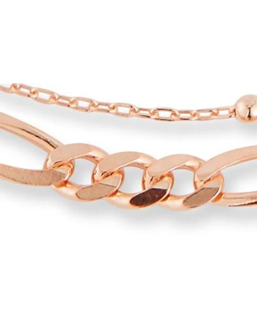 Chloe and Madison Metallic Double Layer Chain Anklet