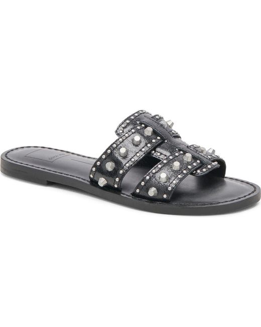 Dolce Vita Black Wesla Studded Slide Sandal