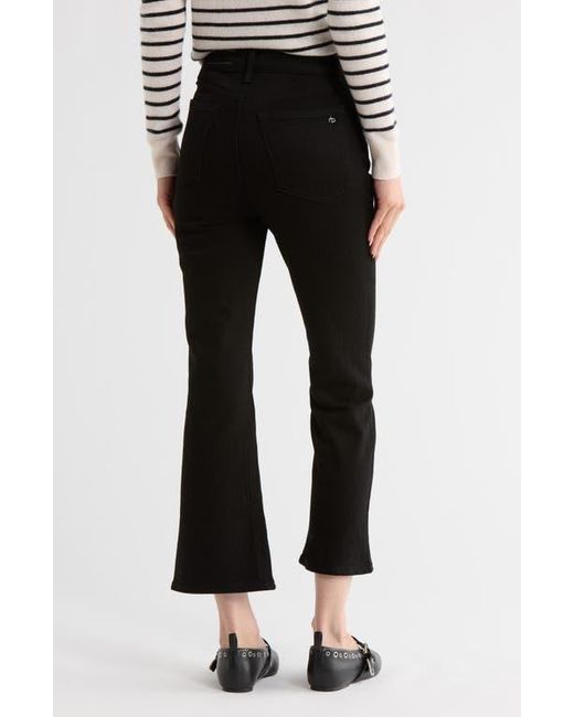 Rag & Bone Black Casey High Waist Flare Leg Jeans