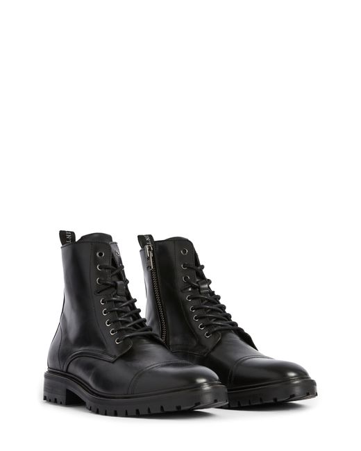 AllSaints Black Piero Combat Boot for men