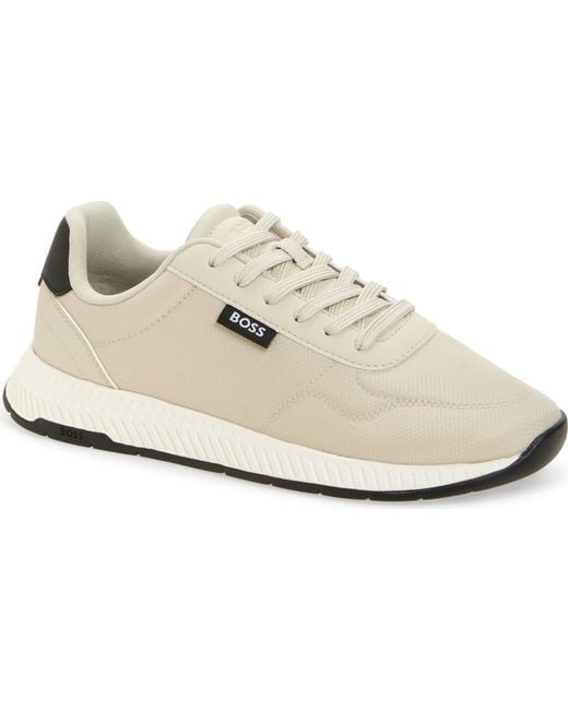 Boss White Titanium Runn Sneaker for men