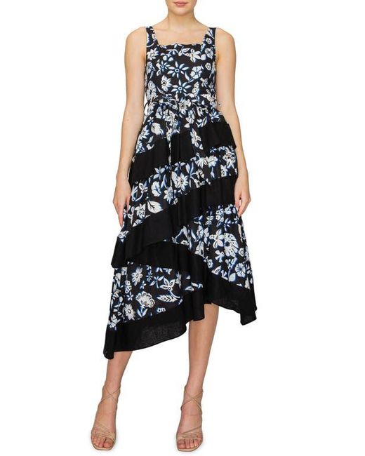 MELLODAY Floral Tiered Dress in Black Lyst