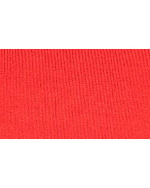 Halogen® Red Short Sleeve Crop Sweater