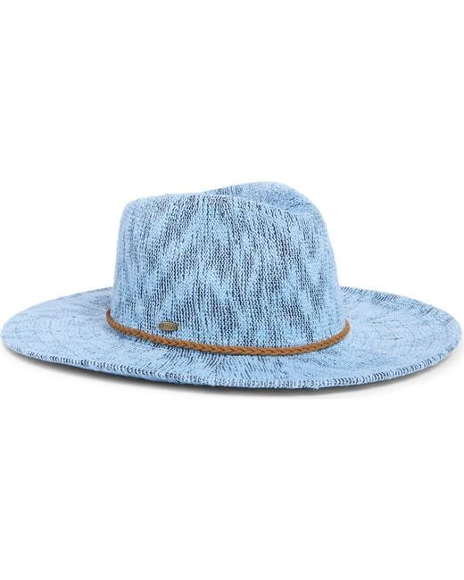 Scala Blue Knit Fedora