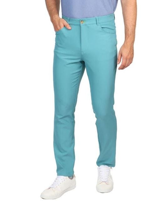Tailorbyrd Blue Five-Pocket Performance Pants for men