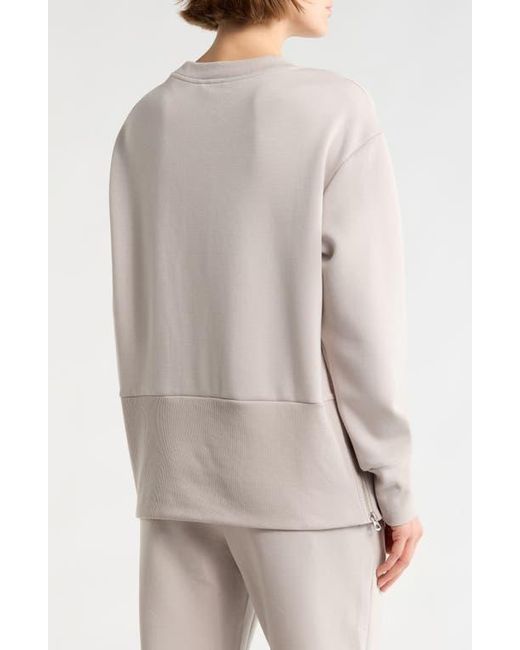 NYDJ Natural Scuba Fleece Crewneck Sweatshirt