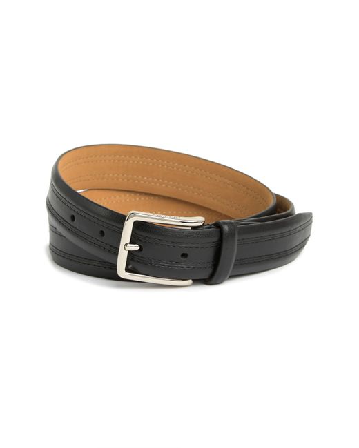 Cole Haan 3 sitch Panel Leather Belt In Black At Nordstrom Rack