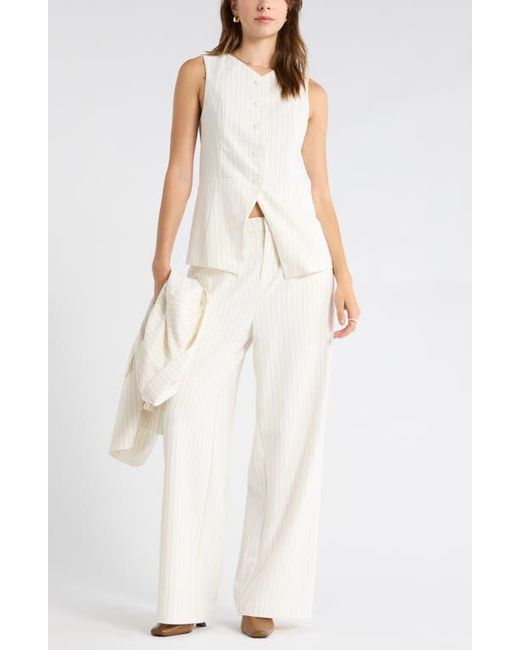 Leith White Longline Vest