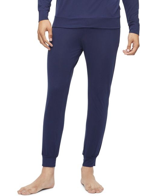Calvin Klein Modal Blend Jogger Pajama Pants in Blue for Men