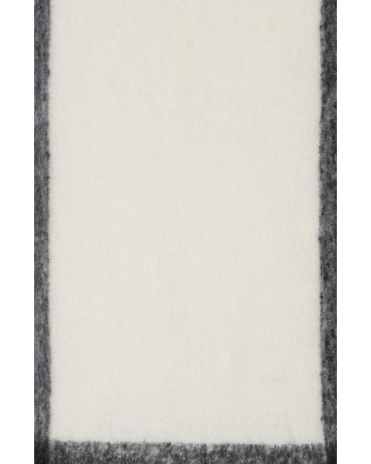 Steve Madden Black Pop Border Stripe Scarf