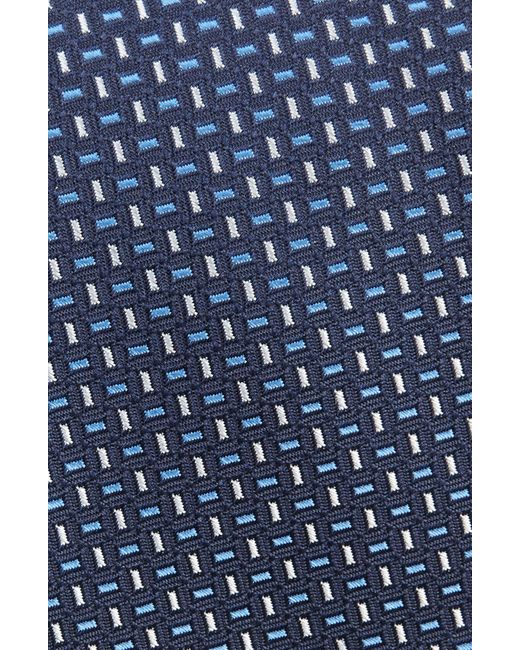Tommy Hilfiger Blue Micro Geometric Tie for men
