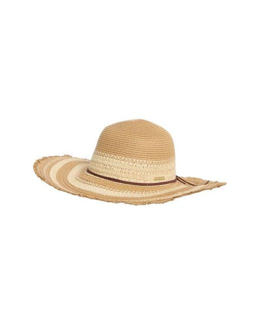 Vince Camuto White Textured Straw Floppy Hat