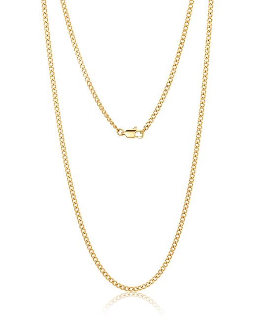 Adornia Metallic Water Resistant Cuban Chain Link Necklace for men