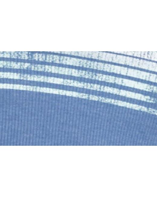 Roxy Blue Hibiscus Stripe Dive Tank