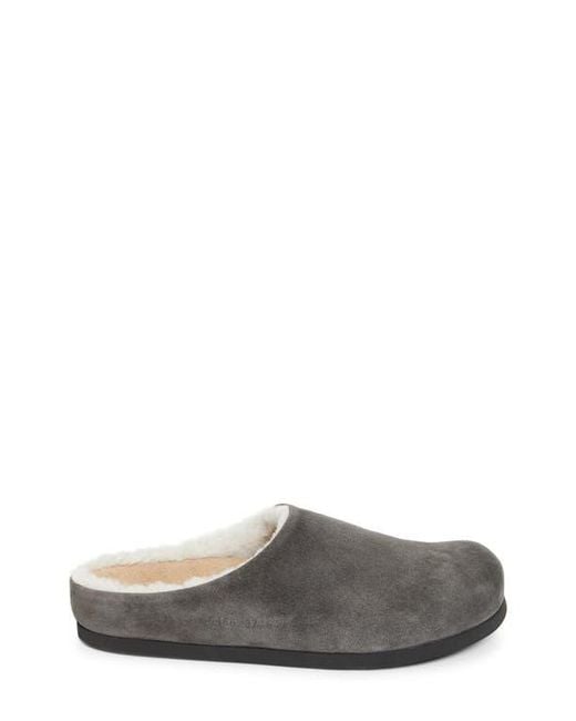 Common Projects Gray Suede & Genuine Shearling Clog