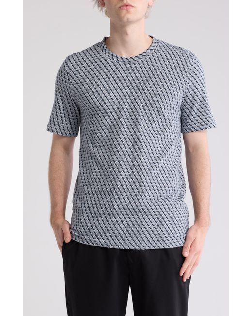 Abound Gray Jacquard Knit T-shirt for men