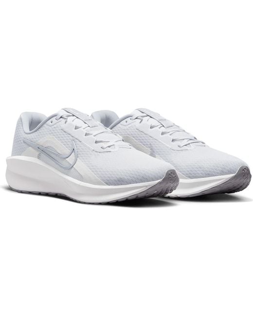 Nike White Downshifter 13 Running Shoe for men