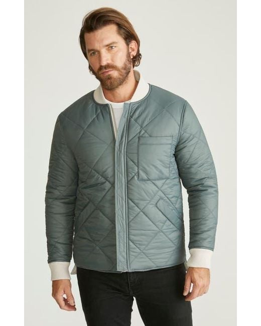 Robert Graham Natural Reversible Quilted Bomber Jacket for men