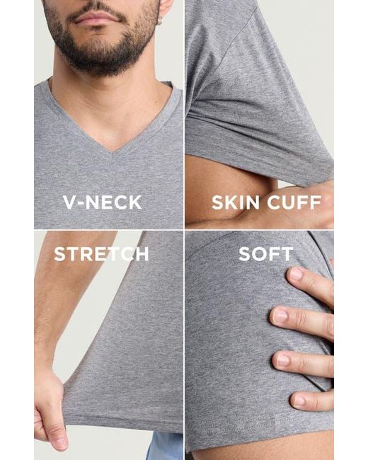 Xray Jeans Gray V-Neck Flex T-Shirt for men