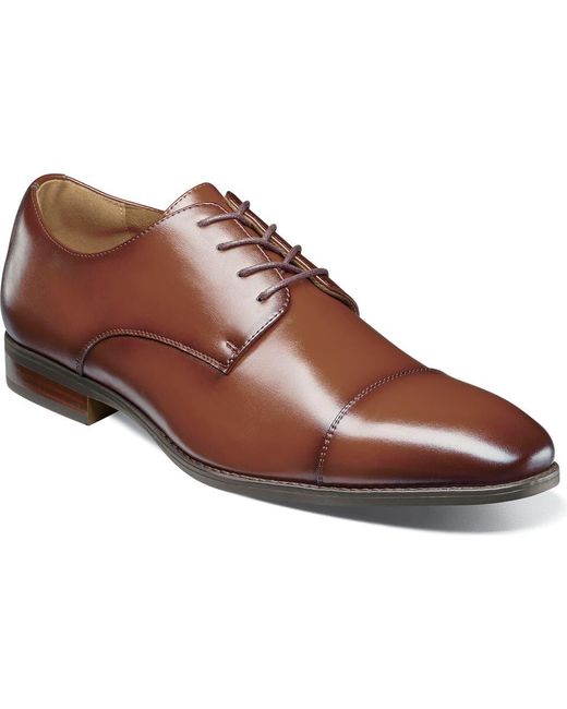 Stacy Adams Brown Nelson Cap Toe Derby for men