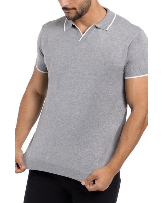 Xray Jeans Gray V-Neck Polo Sweater for men