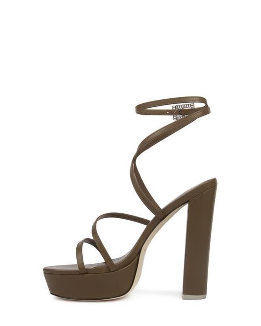 Black Suede Studio Metallic Kim Platform Sandal