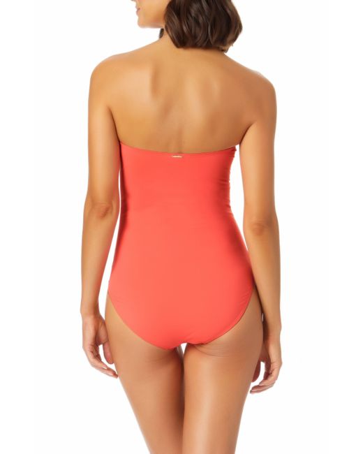 Anne Cole Front Twist Shirred One Piece Swimsuit Lyst 2421