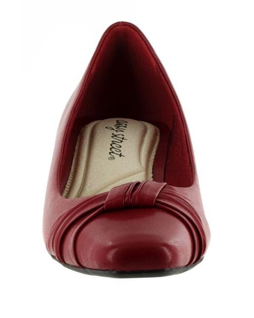Easy Street Red Waive Square Toe Pump