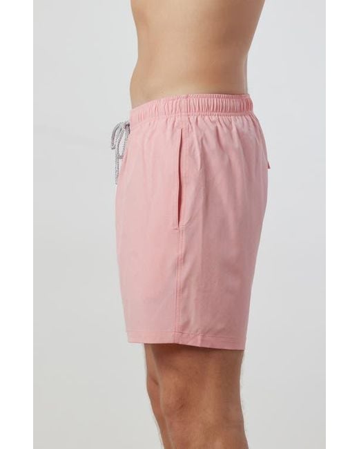 Rainforest Pink Not Your Average Solid Swim Trunks for men