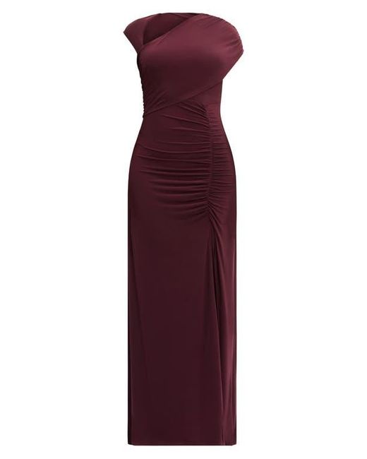 cap sleeve matte jersey ruched side dress Cap-Sleeve Matte Jersey Ruched Side Dress
