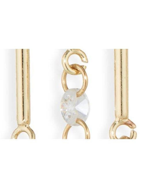 Nordstrom Rack White Floating Cubic Zirconia Bar Chandelier Earrings