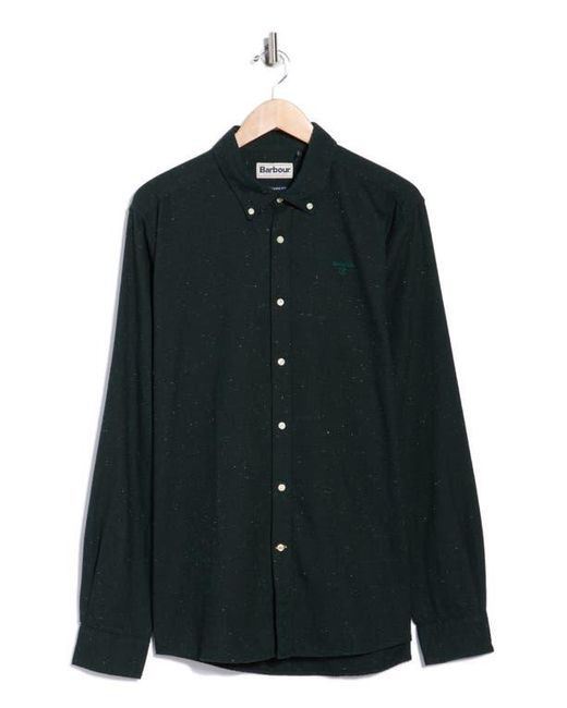 Barbour Black Tainsbury Tailored Fit Button-Down Shirt for men