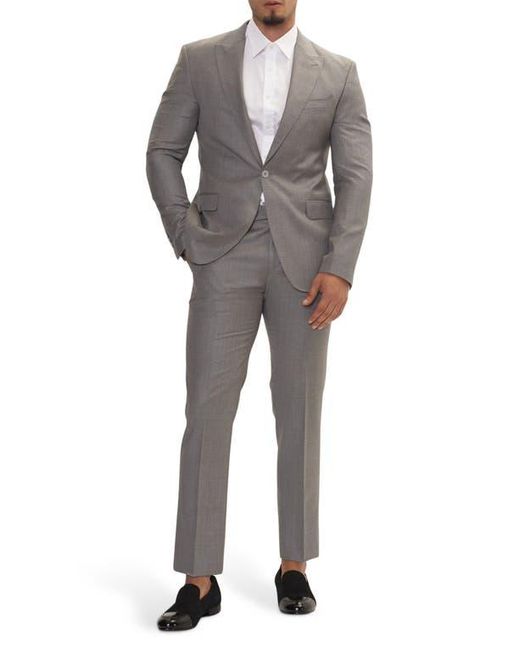 Ron Tomson Gray Super 120S Merino Wool Tuxedo for men