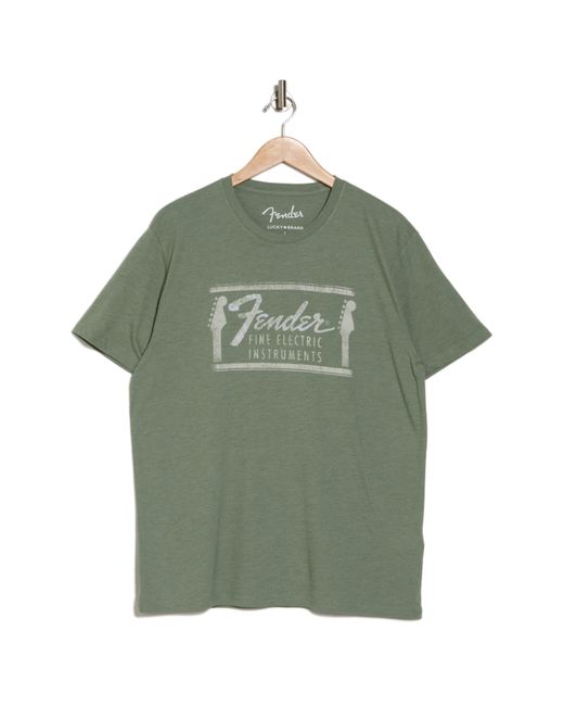 Lucky Brand Green Fender Graphic T-shirt for men