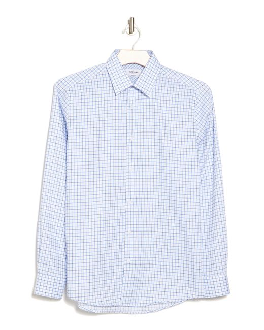 Duchamp White Blue Check Tailored Fit Dress Shirt for men