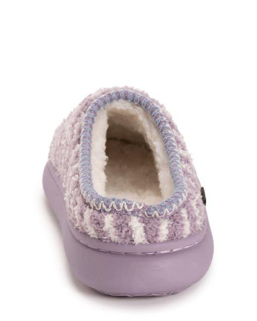 Muk Luks Purple Janna Cozy Crew Faux Shearling Lined Clog