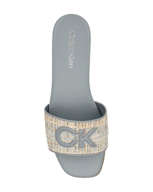 Calvin Klein Gray Yides Slide Sandal