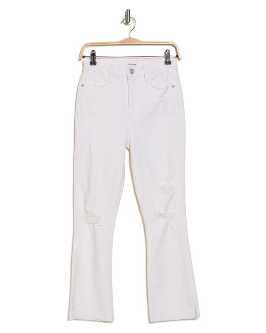 FRAME White Le Super High Crop Mini Bootcut Jeans