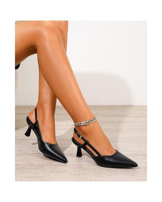 BERNESS Black Joanna Slingback Pump