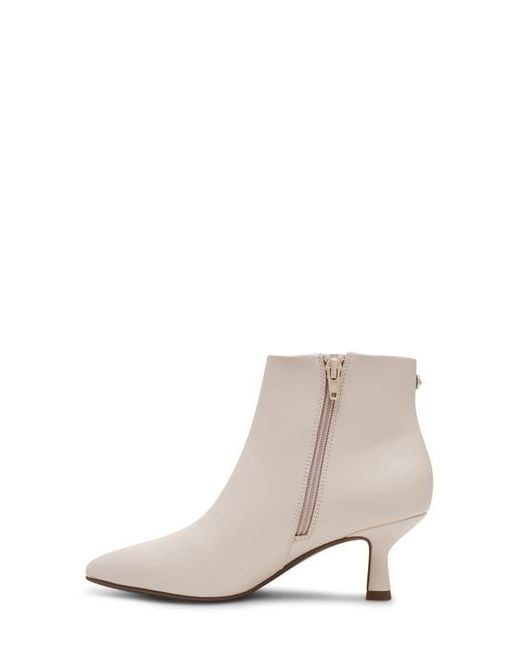 Anne Klein White Francesca Kitten Heel Bootie