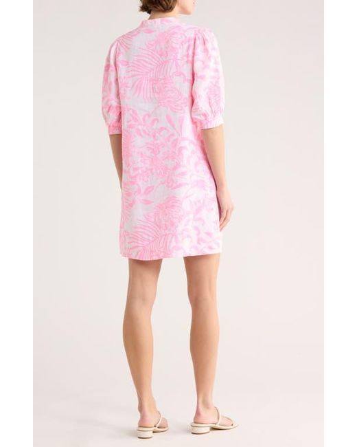 Lilly Pulitzer Women's Pink Mialeigh Linen A-Line Dress - ice4pros.com.br